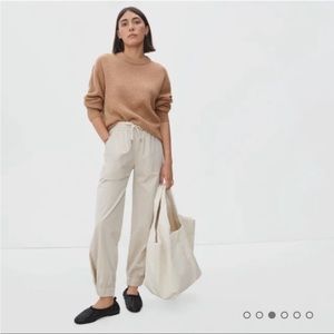 Everlane The Alpaca Crew Oversized Sweater in Warm Taupe Size S